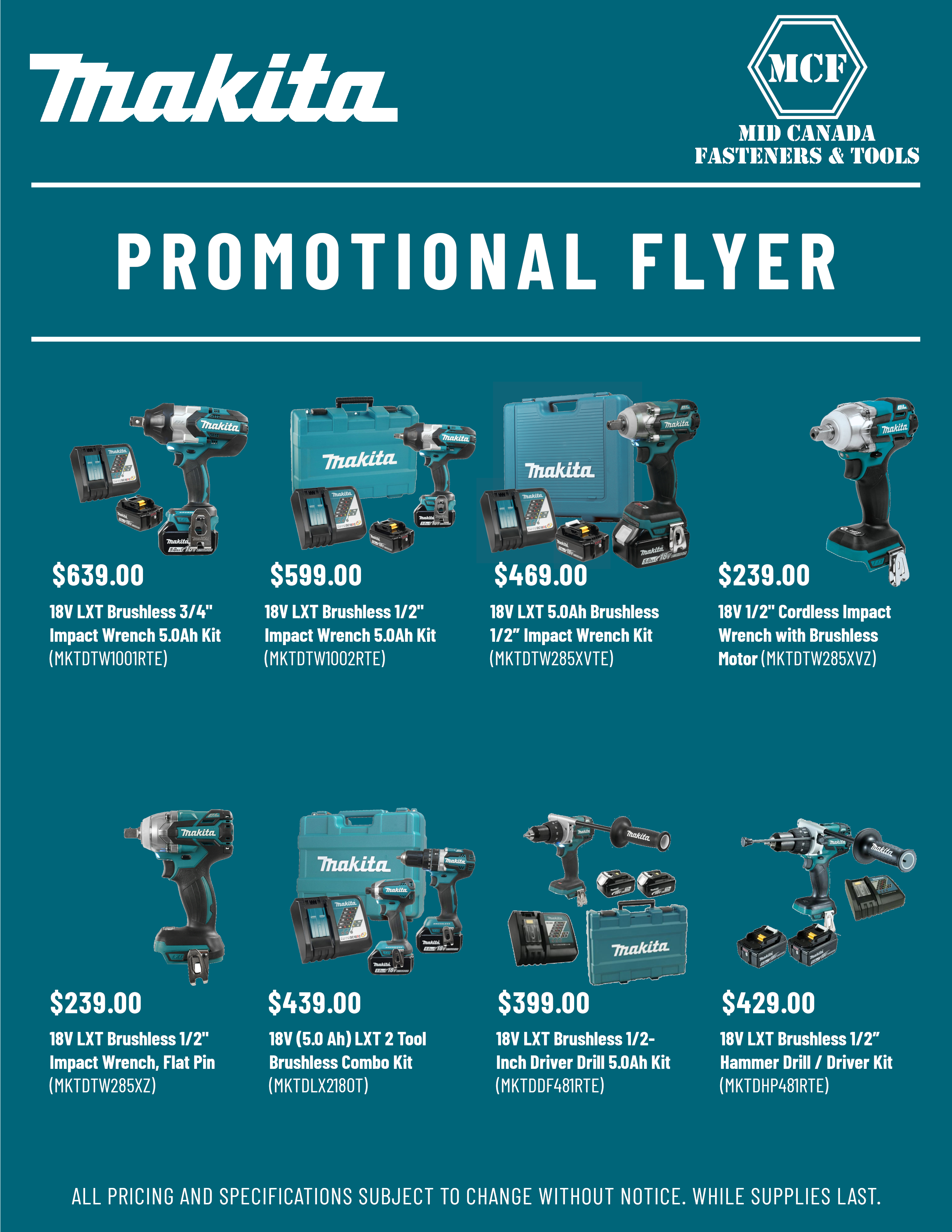 MidCanada Fasteners & Tools Ltd. Specials